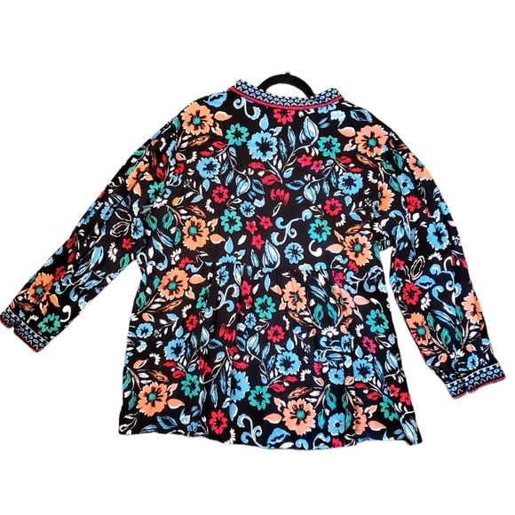 Woman Within Plus 1X Print Tunic Blouse  22-24 - Picture 8 of 12